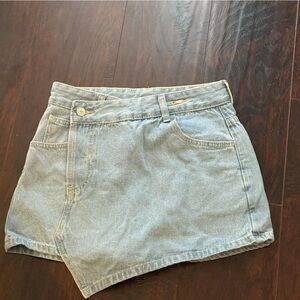Light Blue Denim Skort